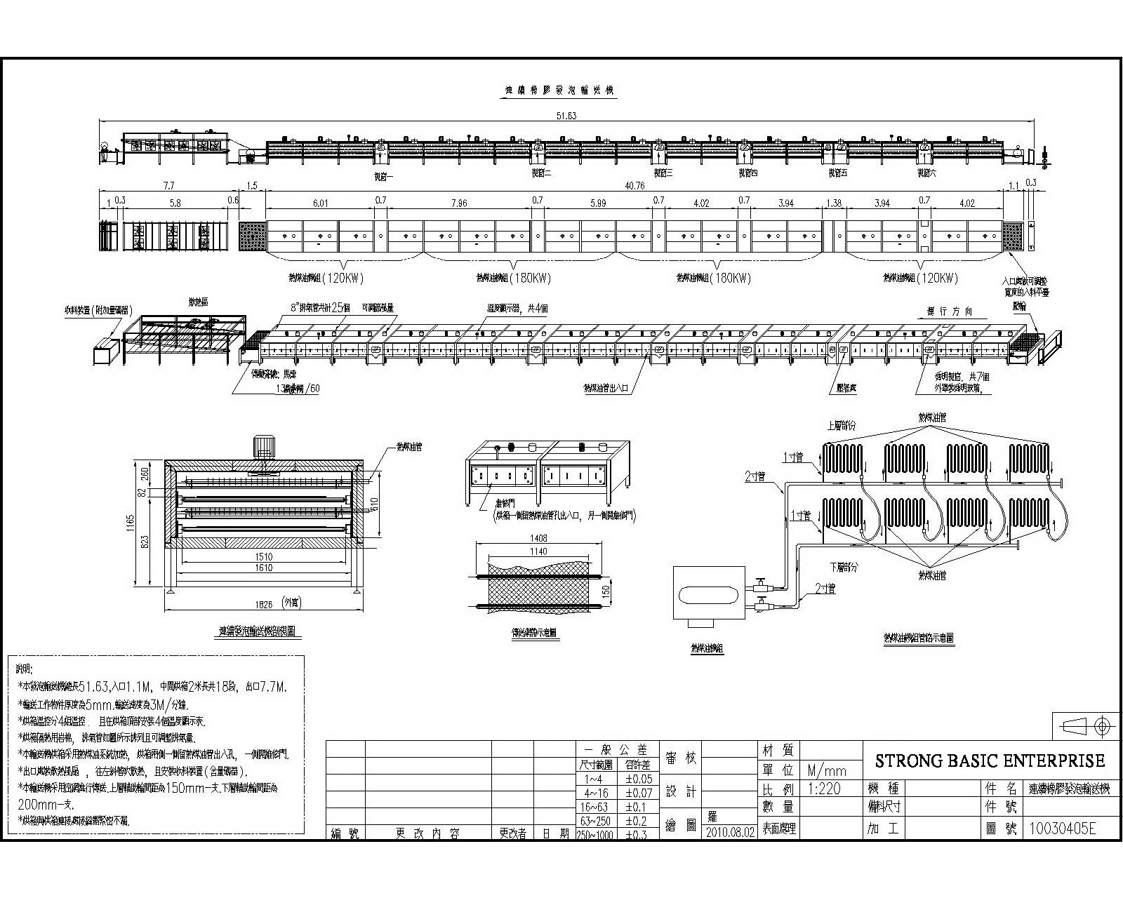 TS-616 Печь непрерывного вспенивания резины (включая охлаждающий конвейер и перемоточную машину)